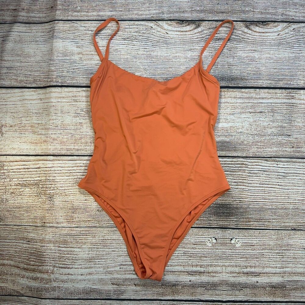 Honolua Surf Company One-Piece Swimsuit - Vibrant Orange Size Large